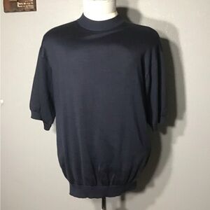 BARACUTA VINTAGE MEN’S SHORT SLEEVE CREWNECK SWEATERS FOR MEN Sz XL SILK/COTTON